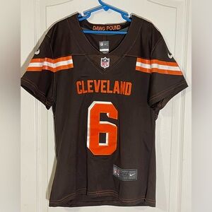 Baker Mayfield #6 Cleveland Browns Nike On Field NFL Jersey Women’s Small Brown